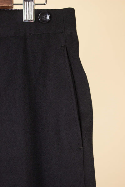 SWEDISH 1910S/1920S BLACK TROUSERS. SIZE CA EU 54