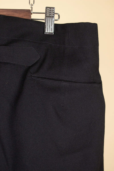 SWEDISH 1910S/1920S BLACK TROUSERS. SIZE CA EU 54