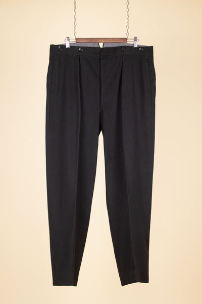 SWEDISH 1910S/1920S BLACK TROUSERS. SIZE CA EU 54