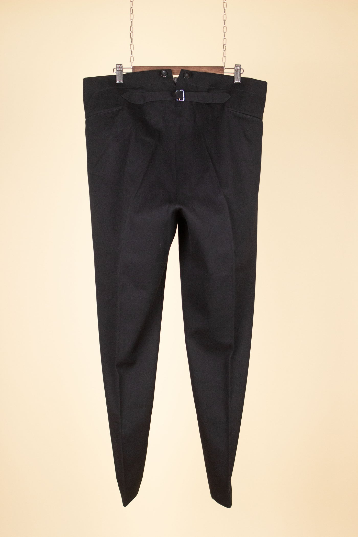 SWEDISH 1910S/1920S BLACK TROUSERS. SIZE CA EU 54