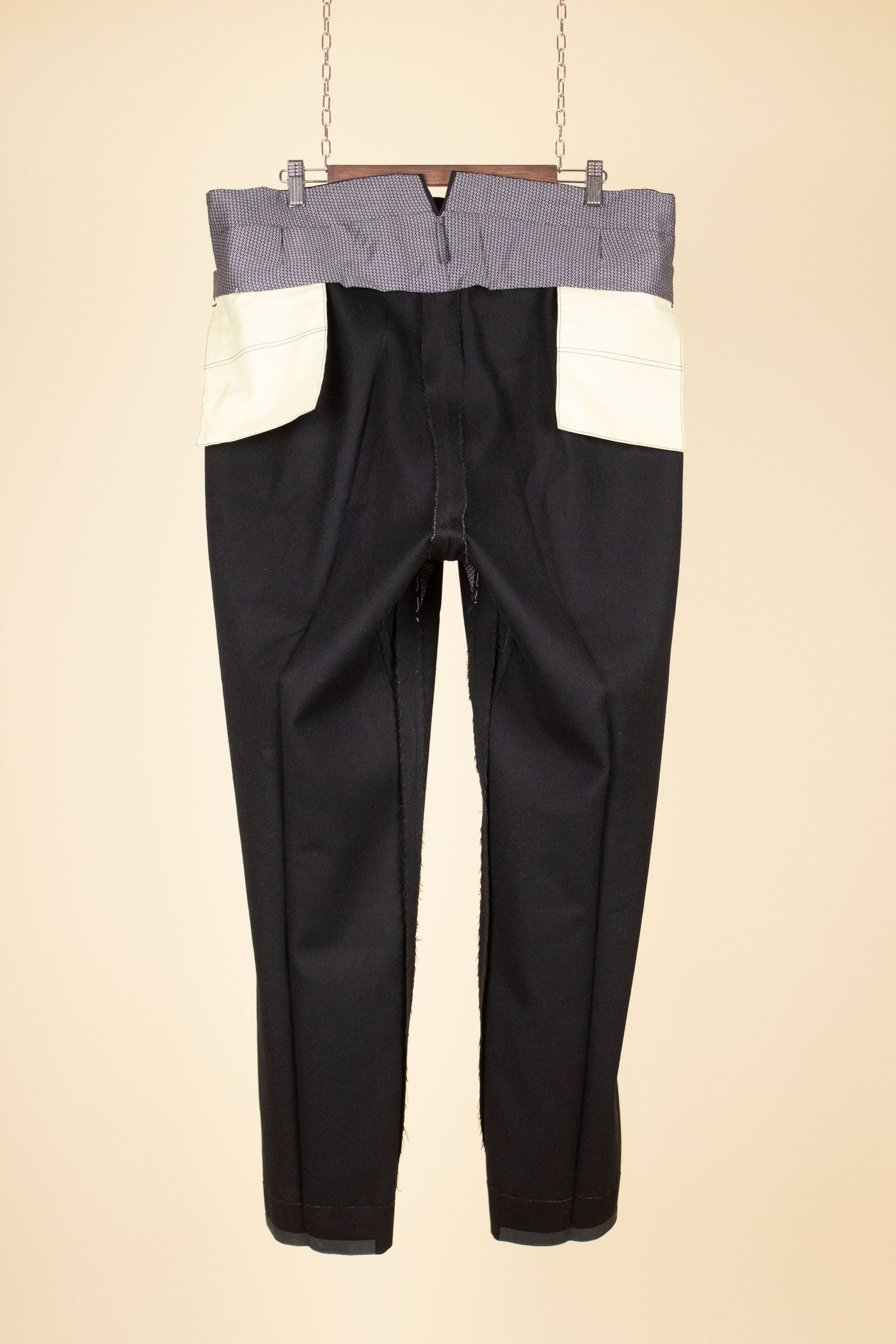 SWEDISH 1910S/1920S BLACK TROUSERS. SIZE CA EU 54