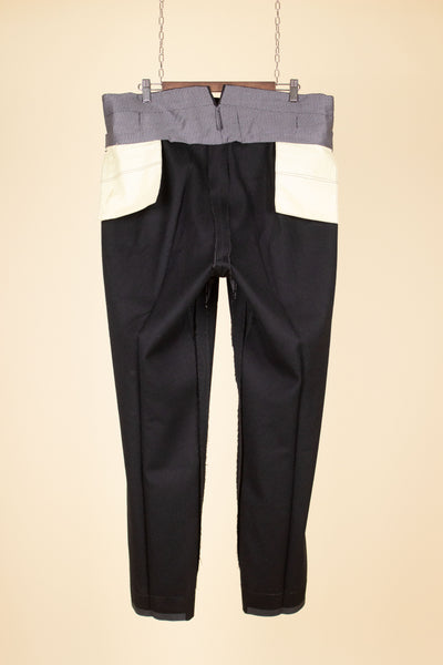 SWEDISH 1910S/1920S BLACK TROUSERS. SIZE CA EU 54