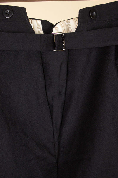 SWEDISH EARLY 1900S BLACK TROUSERS BY LINDELÖFS. SIZE CA EU 50-52