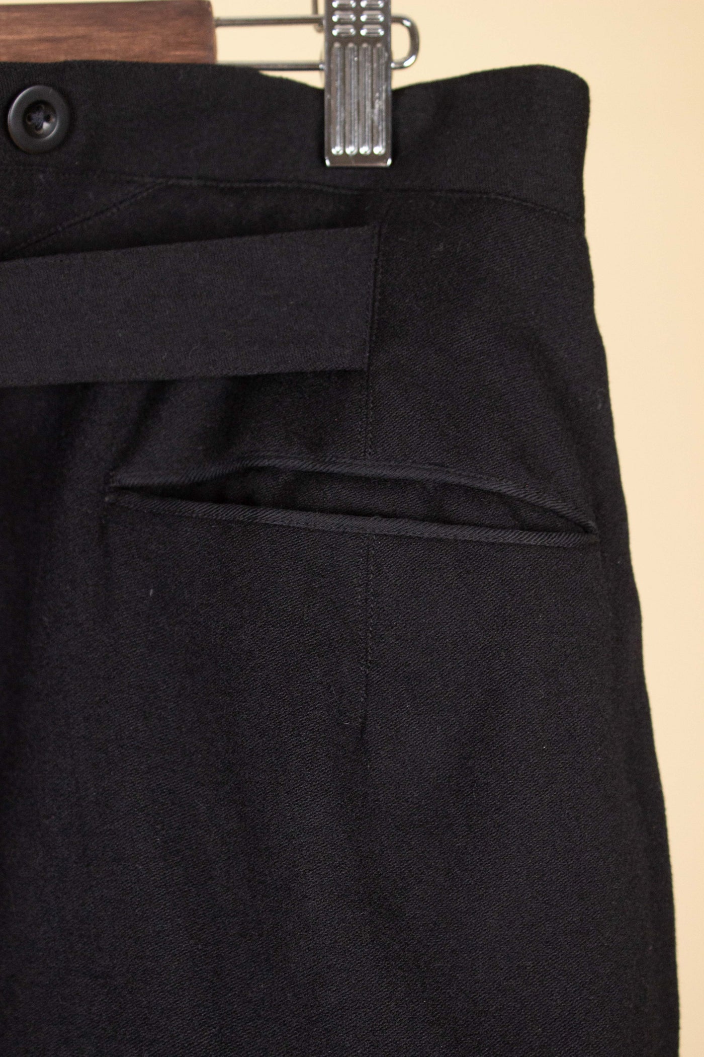 SWEDISH EARLY 1900S BLACK TROUSERS BY LINDELÖFS. SIZE CA EU 50-52