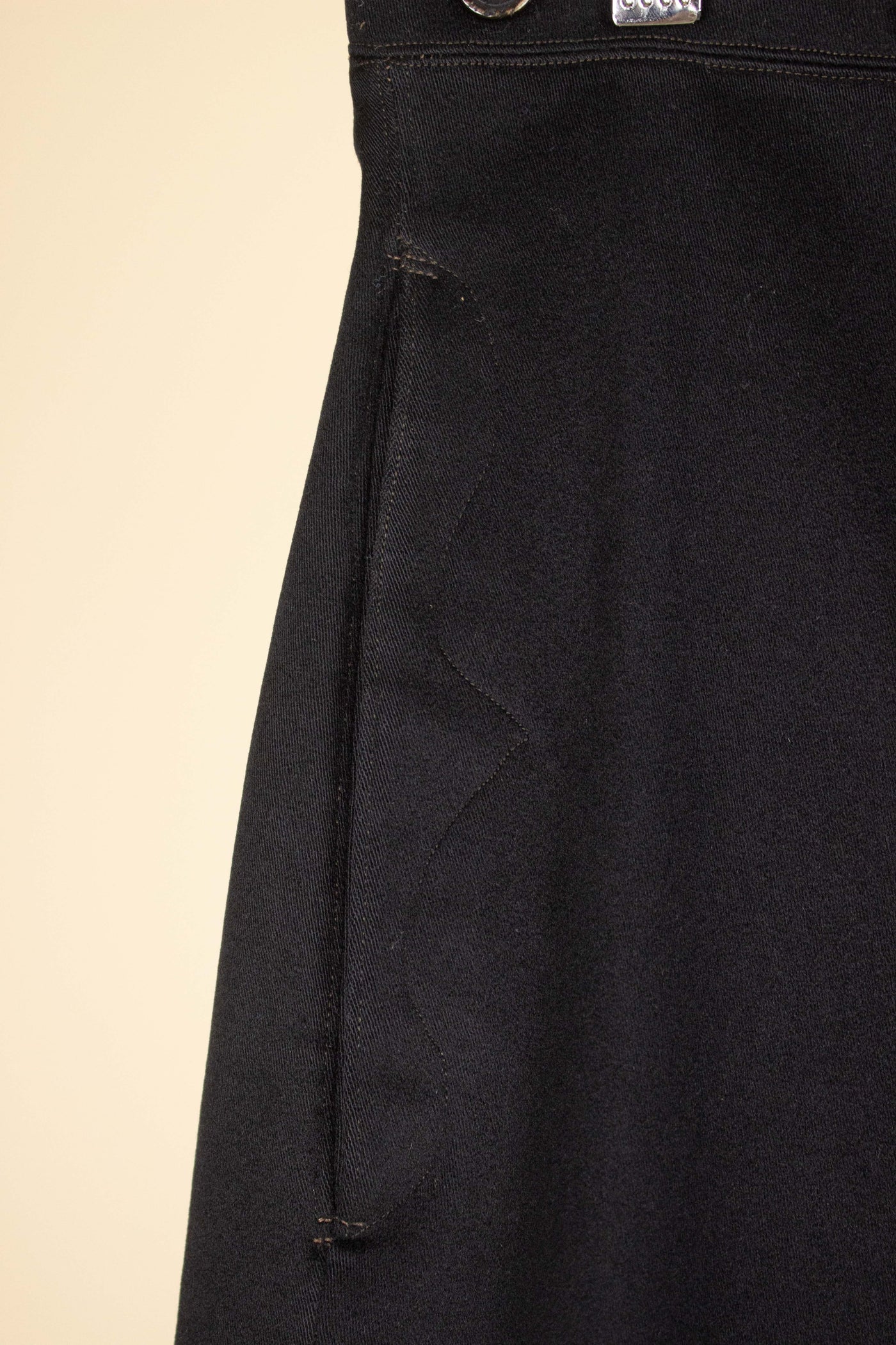 SWEDISH EARLY 1900S BLACK TROUSERS. SIZE CA EU 58 SHORT