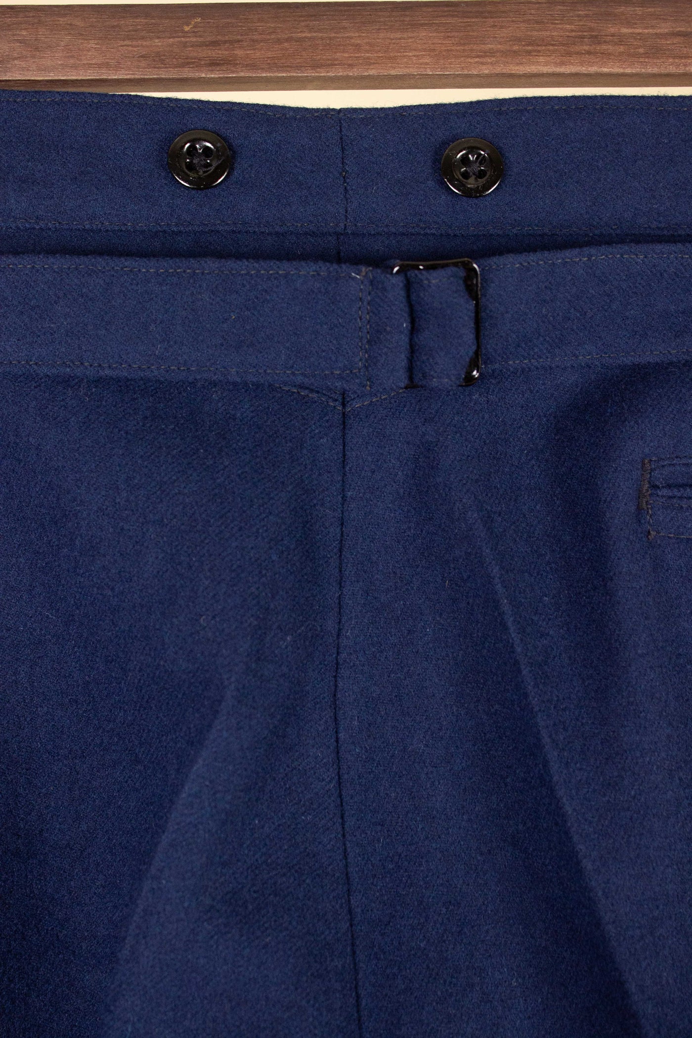 EARLY 1900S BLUE SINGLE TROUSERS. SIZE CA EU 52 SHORT