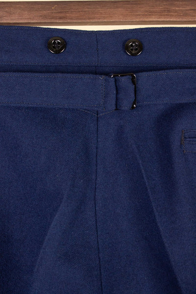 EARLY 1900S BLUE SINGLE TROUSERS. SIZE CA EU 52 SHORT