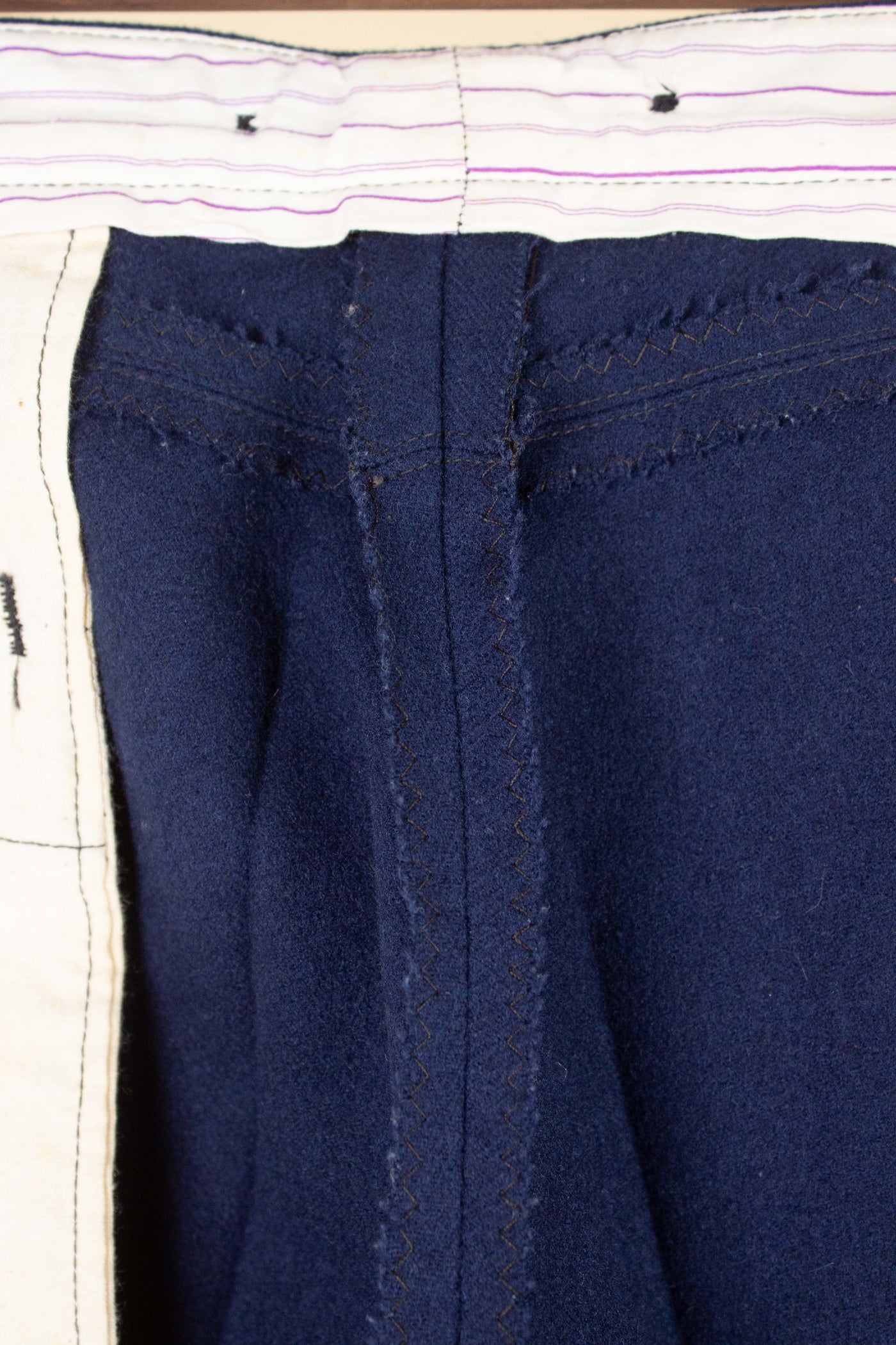 EARLY 1900S BLUE SINGLE TROUSERS. SIZE CA EU 52 SHORT