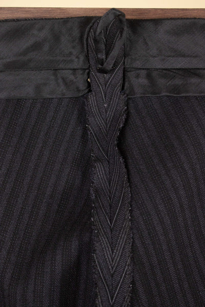 SWEDISH 1940S/1950S GREY STRIPED MORNING TROUSERS. SIZE CA EU 64 SHORT