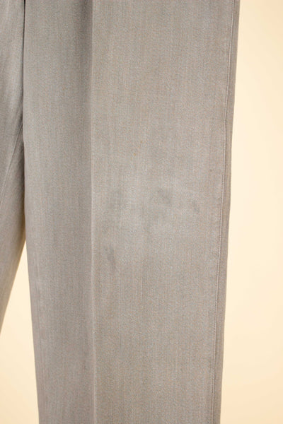 SWEDISH 1940S BEIGE HEAVY WEIGHT WORK TROUSERS BY VARGEN. SIZE CA EU 46-48