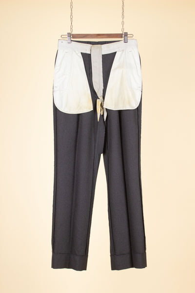 SWEDISH 1950S/1960 DARK GREY TROUSERS. SIZE CA EU 44-46