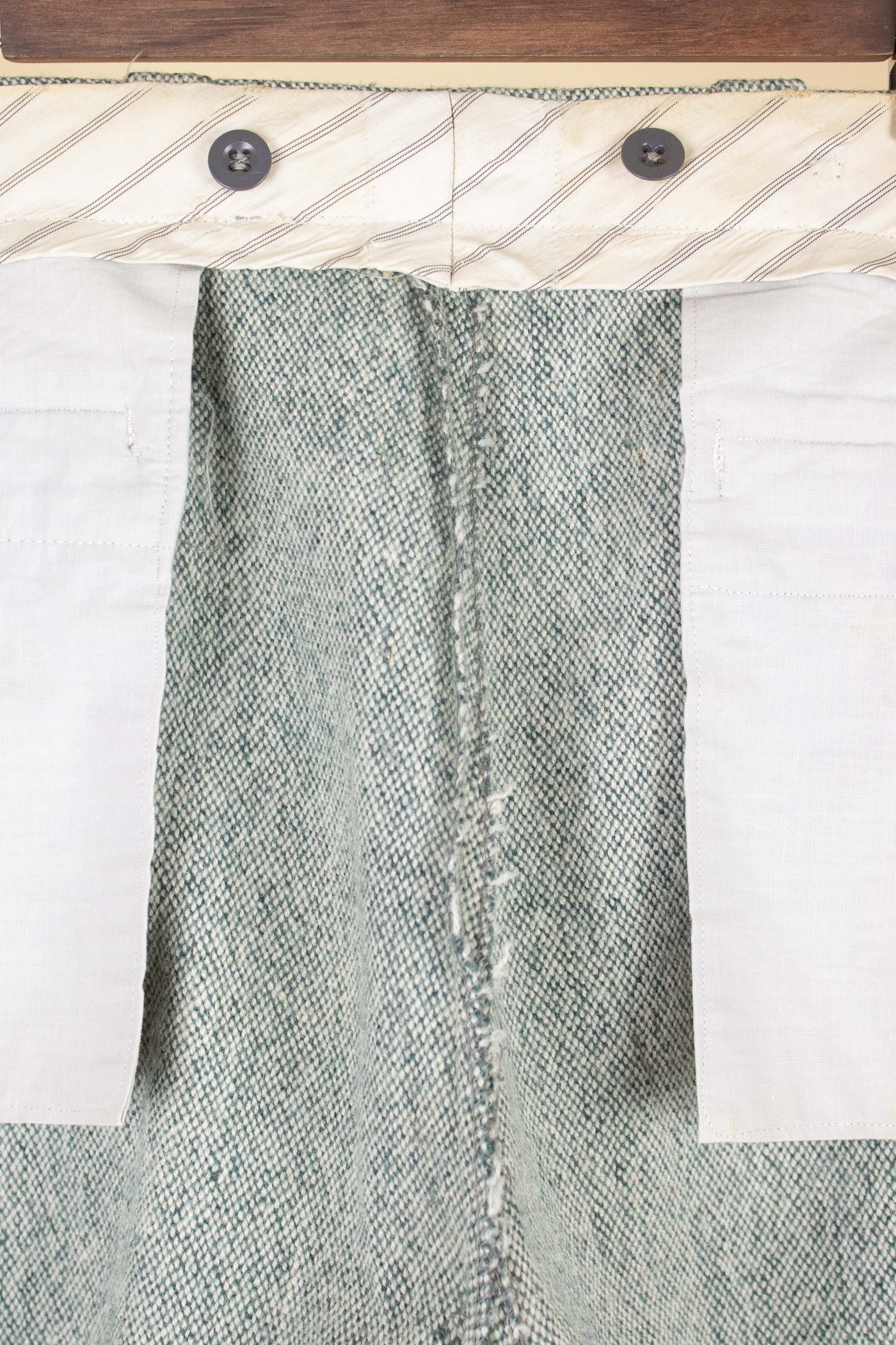 SWEDISH 1930S/1940S LIGHT GREEN TWEED PLUS FOURS TROUSERS. SIZE CA EU 46