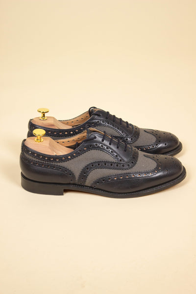 BRITISH TWO TONE DARK BLUE PERFORATED OXFORD SHOES BY CHURCH´S. SIZE CA EU 43 (US 10/UK 9.5)