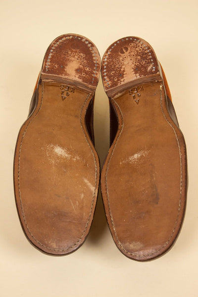 SWEDISH DEADSTOCK 1930S/1940S TWO TONE SHOES. SIZE EU 41 (US 8/UK 7.5)