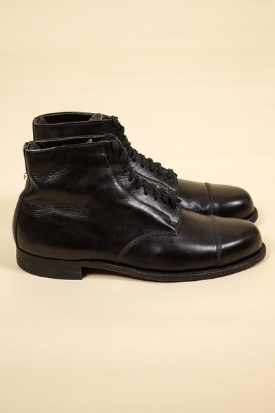 SWEDISH 1945 BLACK BOOTS BY GYLLENE GRIPEN. SIZE CA EU 42