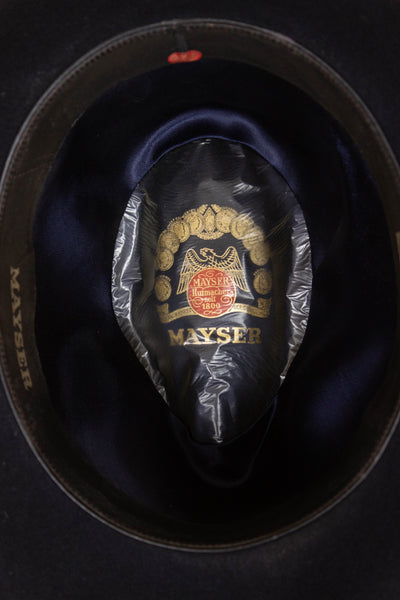 1960S/1970S GERMAN DARK BLUE FELT HAT FROM MAYSER. SIZE 59,5