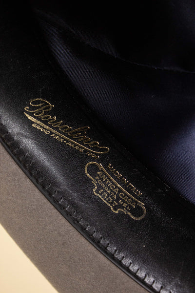 ITALIAN GREY-BEIGE FEDORA HAT FROM BORSALINO. SIZE 57,5