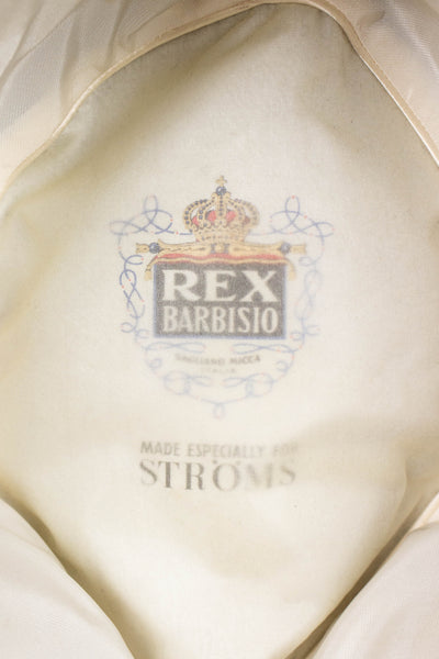 ITALIAN 1930S/1940S MID-GREY HOMBURG HAT BY REX BARBISIO. SIZE CA EU 58