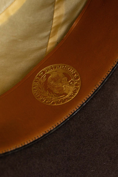 ITALIAN 1930S/1940S BROWN FEDORA HAT BY BARBISIO. SIZE CA EU 55