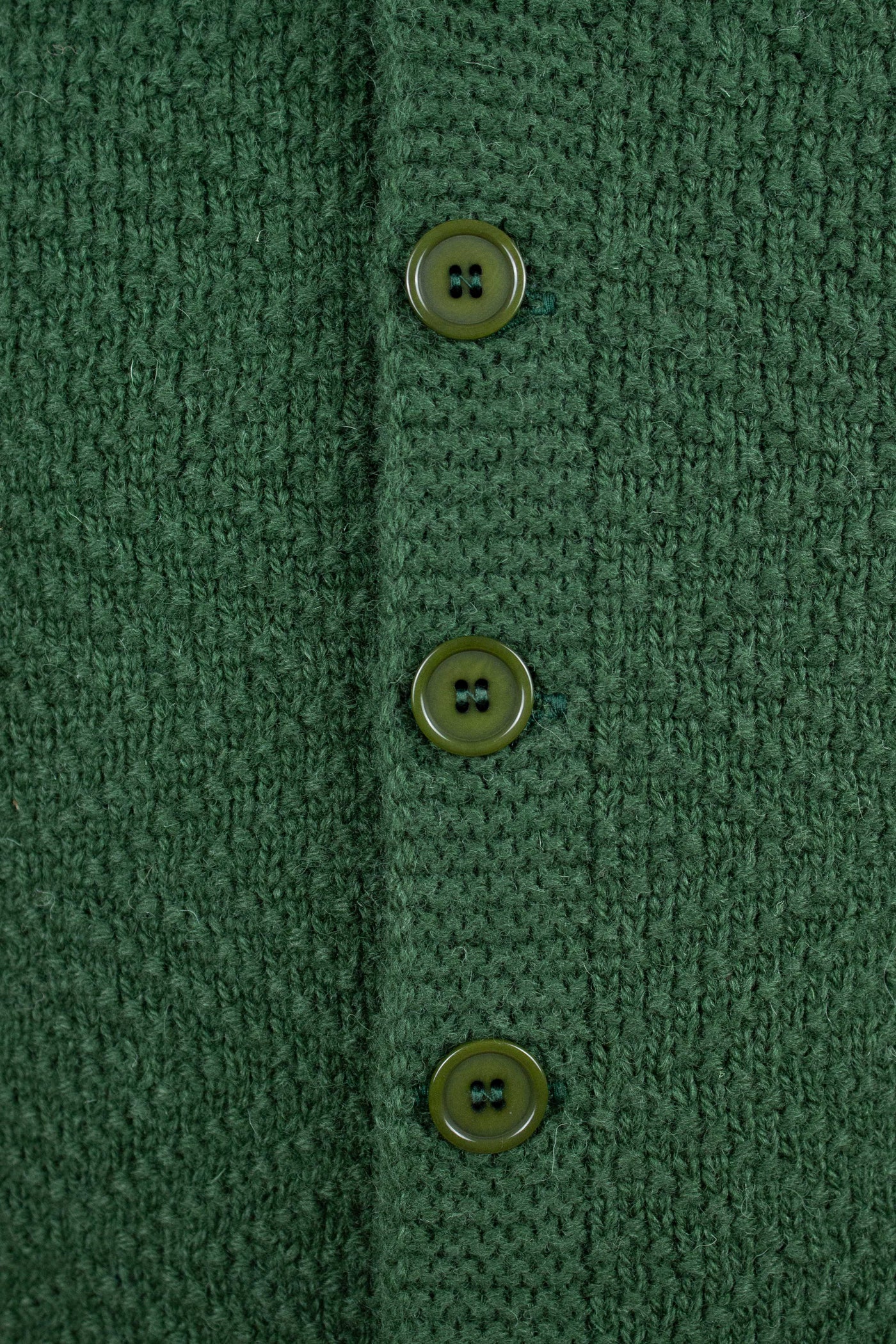 A. Marchesan "Laggarsvik" knitted shawl collar wool cardigan forest green