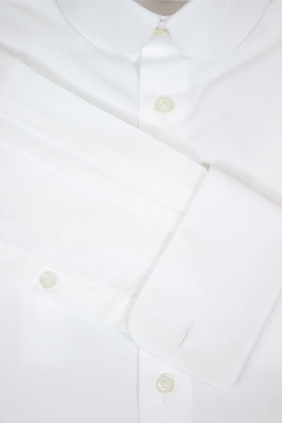 A. MARCHESAN WHITE SHIRT WITH  "LIGNANO" CLUB COLLAR AND FRENCH CUFFS