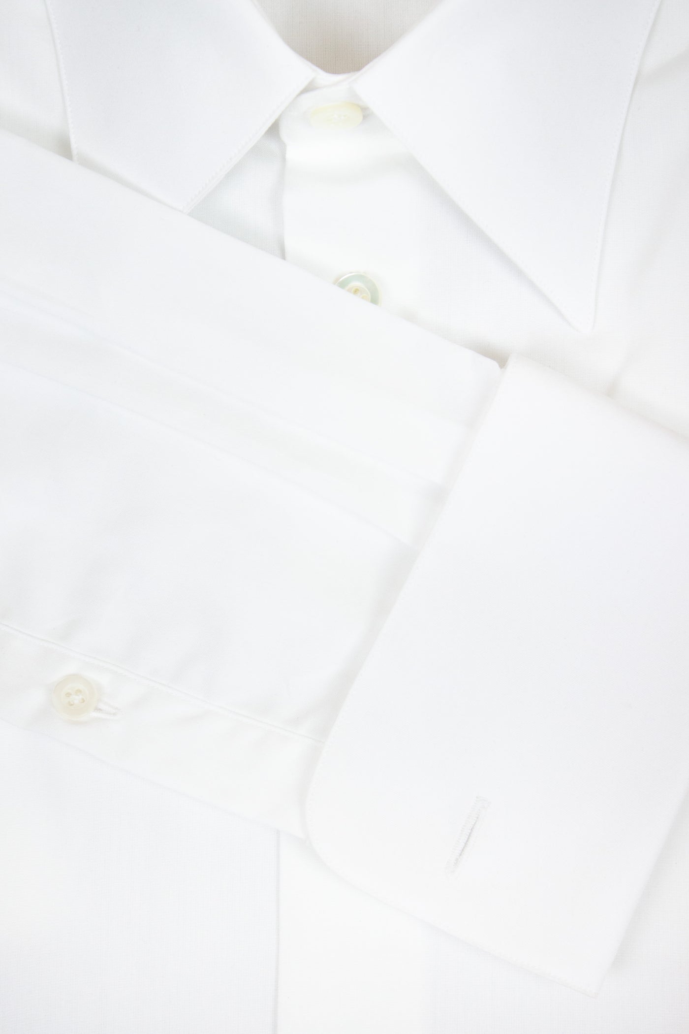 A. MARCHESAN WHITE SHIRT WITH  "AQUILEIA" COLLAR AND FRENCH CUFFS