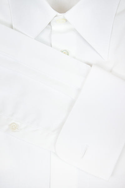 A. MARCHESAN WHITE SHIRT WITH  "AQUILEIA" COLLAR AND FRENCH CUFFS