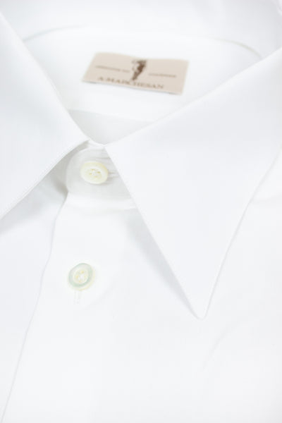 A. MARCHESAN WHITE SHIRT WITH  "AQUILEIA" COLLAR AND FRENCH CUFFS