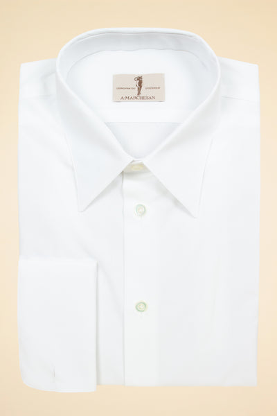 A. MARCHESAN WHITE SHIRT WITH  "AQUILEIA" COLLAR AND FRENCH CUFFS