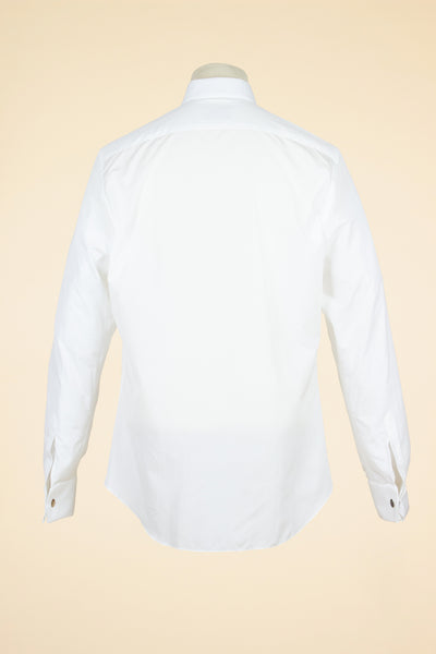 A. MARCHESAN WHITE SHIRT WITH  "LIGNANO" CLUB COLLAR AND FRENCH CUFFS