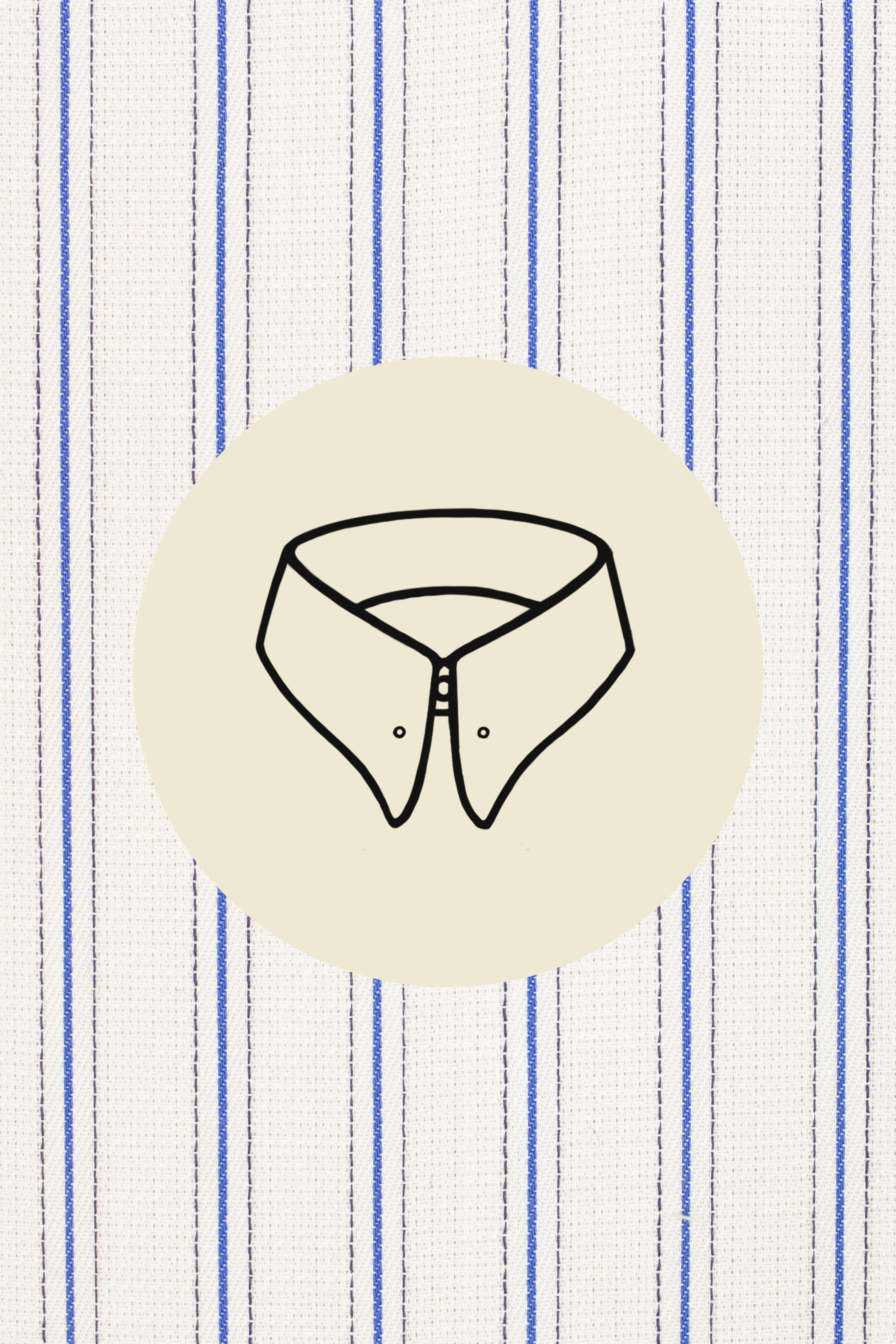 Sparely blue stripes on white (0062) with Aquileia pin collar – A ...