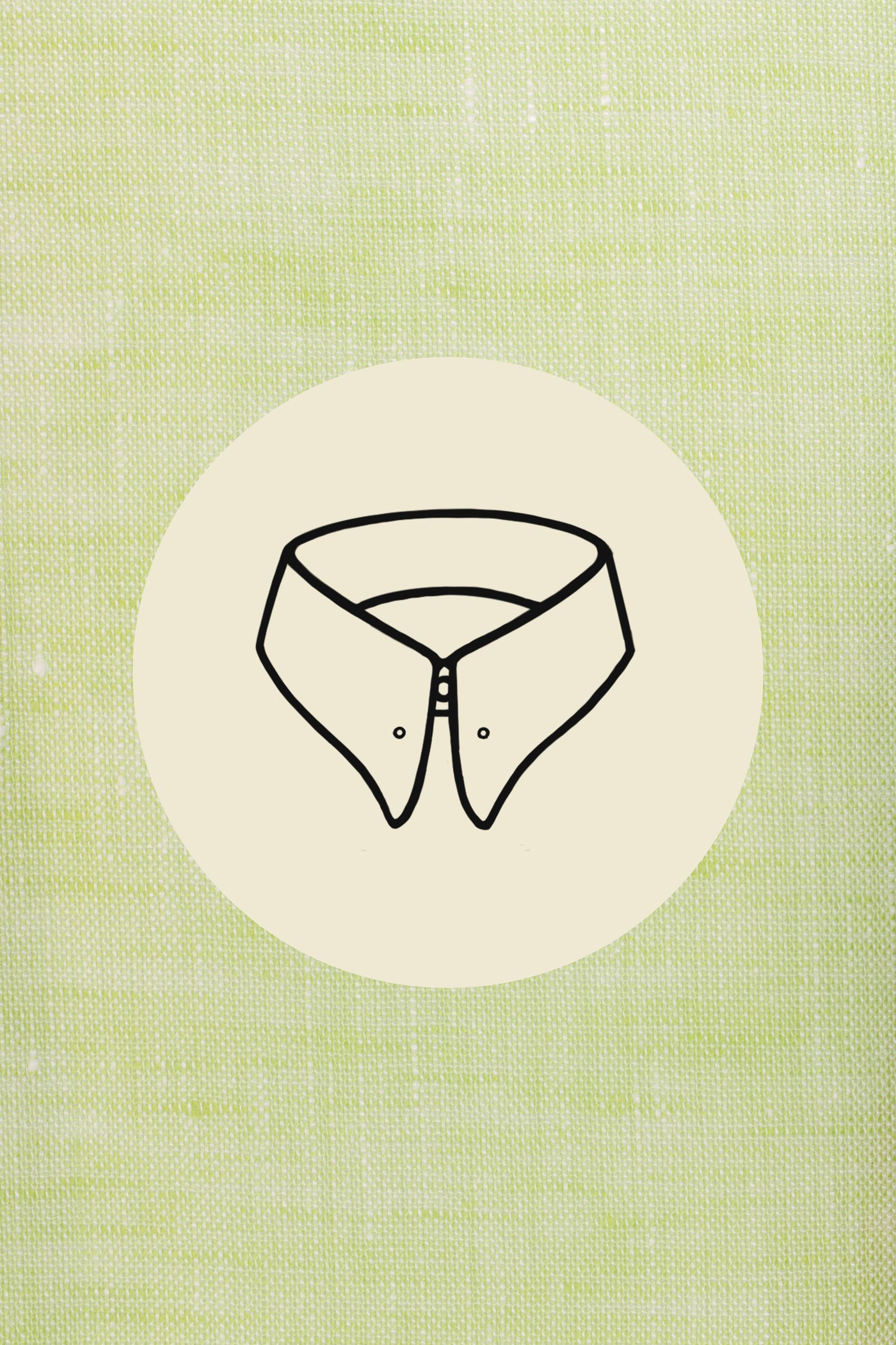 Green linen (0077) with Aquileia pin collar