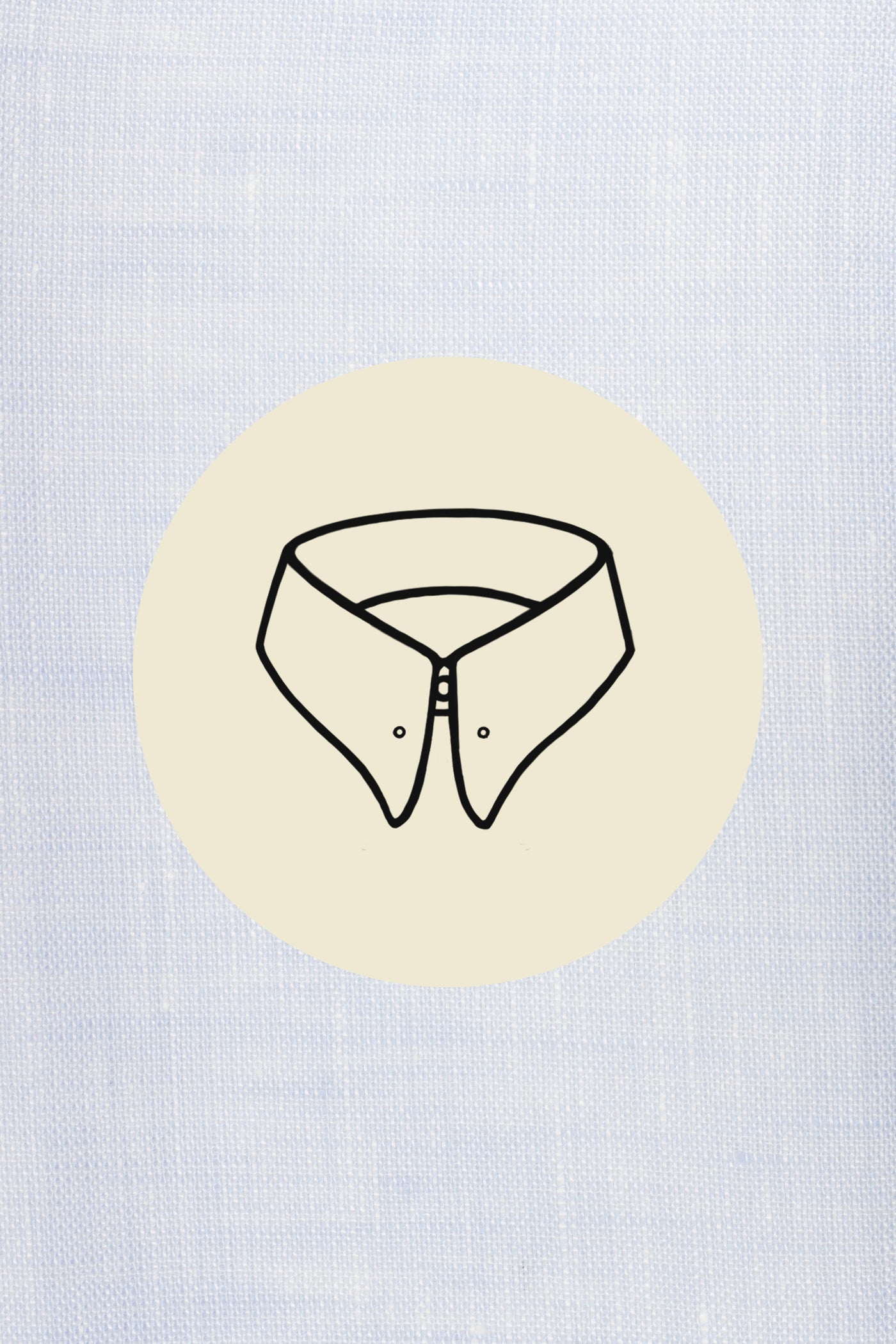 Light blue linen (0082) with Aquileia pin collar