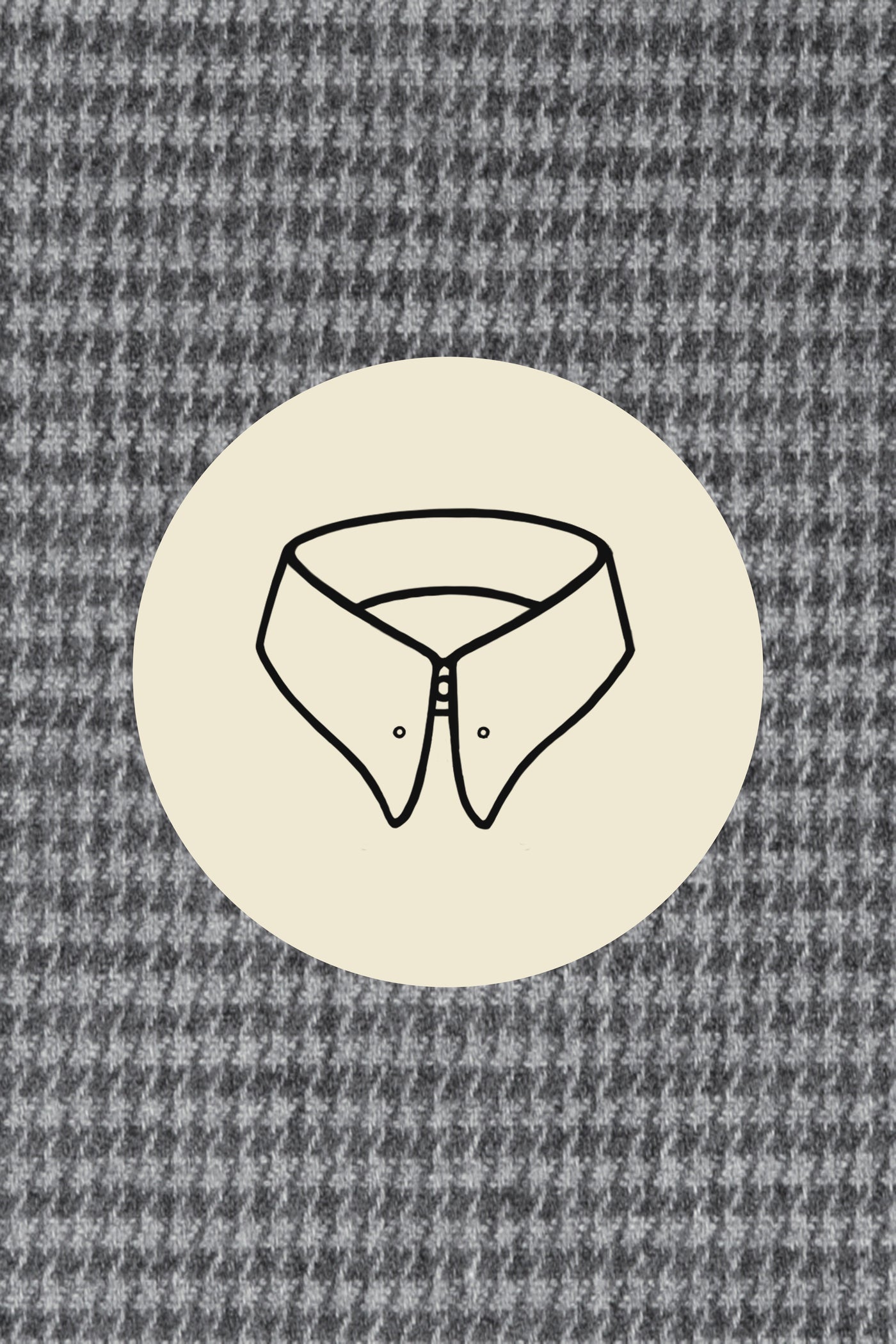 Grey houndstooth brushed (0111) with Aquileia pin collar