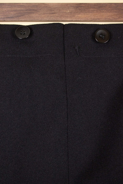 SWEDISH 1940S/1950S BLACK TWO PIECE DOUBLE BREASTED SUIT. SIZE CA EU 52-54