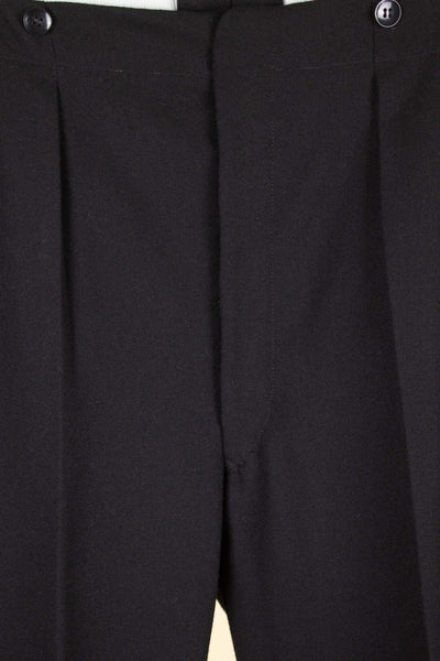 SWEDISH 1940S/1950S BLACK TWO PIECE DOUBLE BREASTED SUIT. SIZE CA EU 52-54