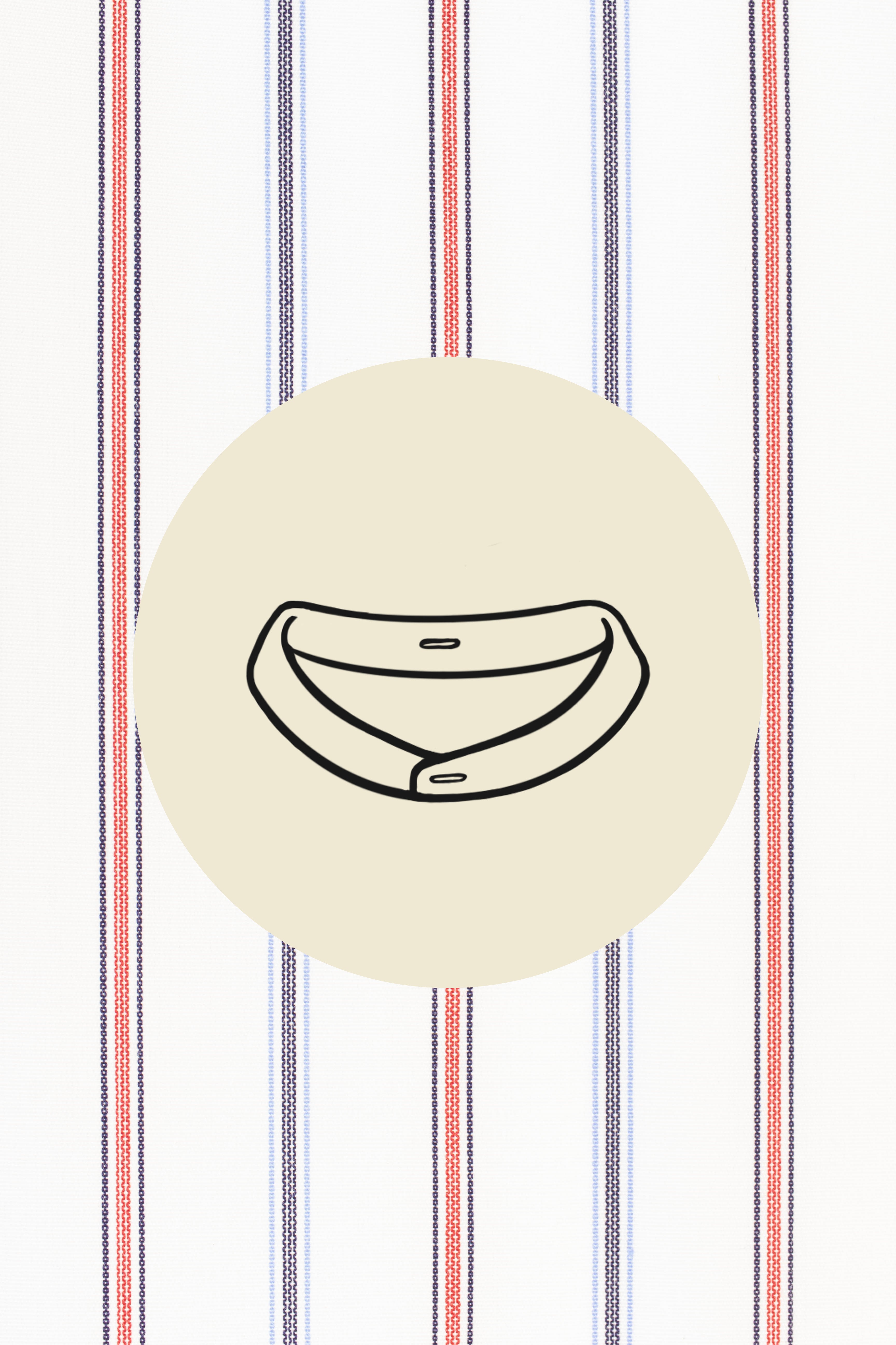 Sparely red and black stripes on white (0098) with Udine for detachabl ...
