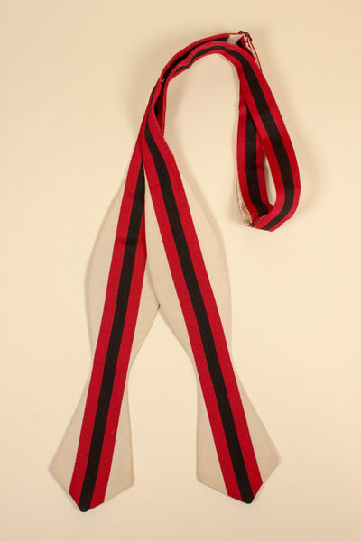 1940s/1950s Swedish red, cream and black bow tie