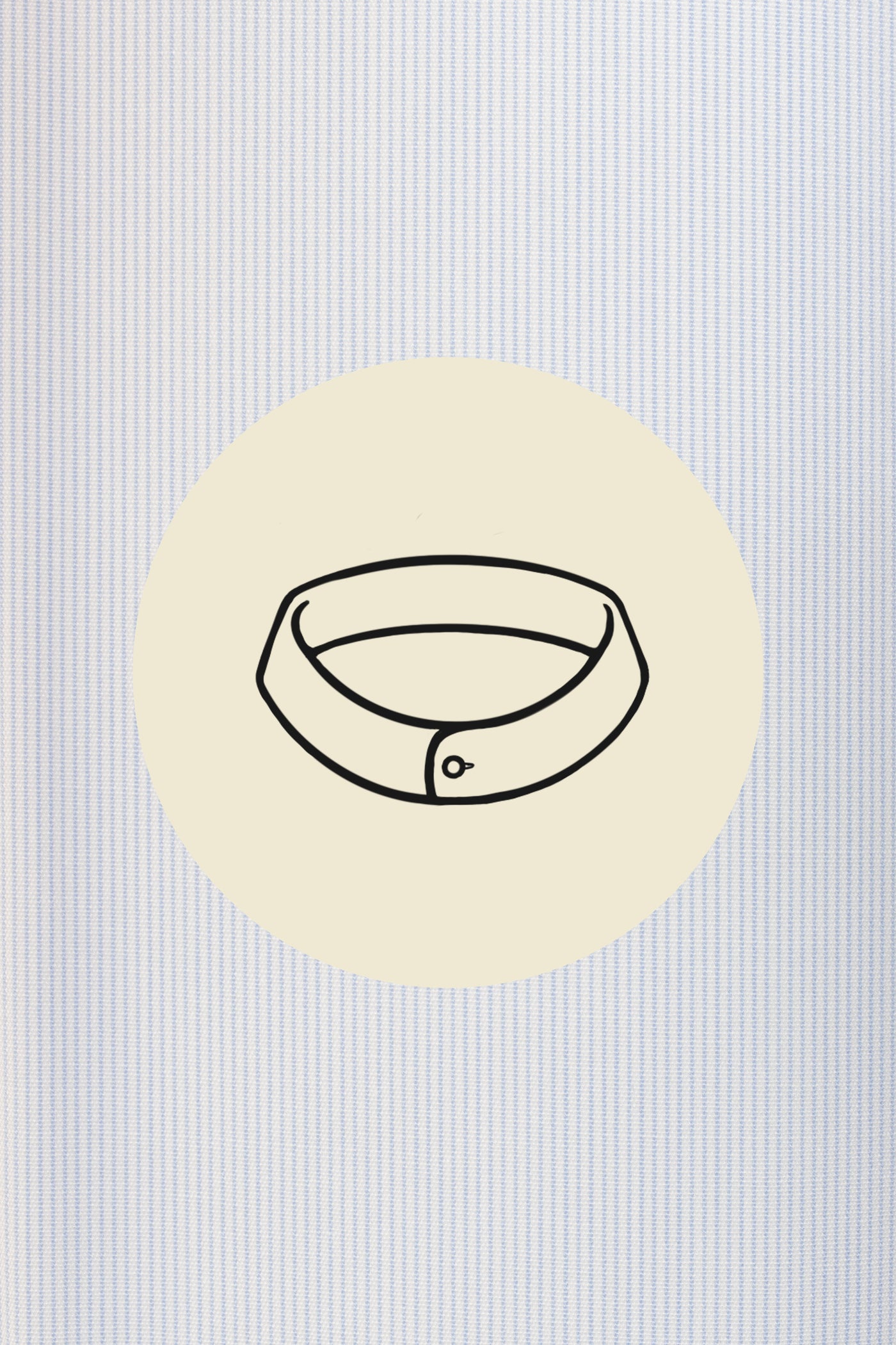 Thin grey stripes on white (0024) with Grado collar