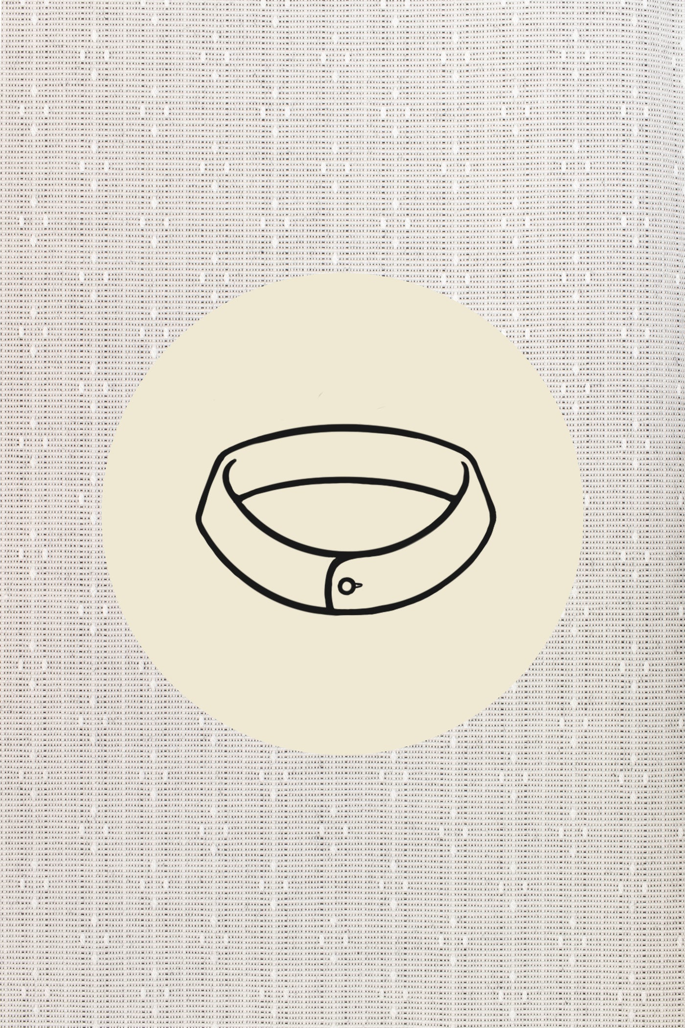 White subtle pattern on grey (0050) with Grado collar