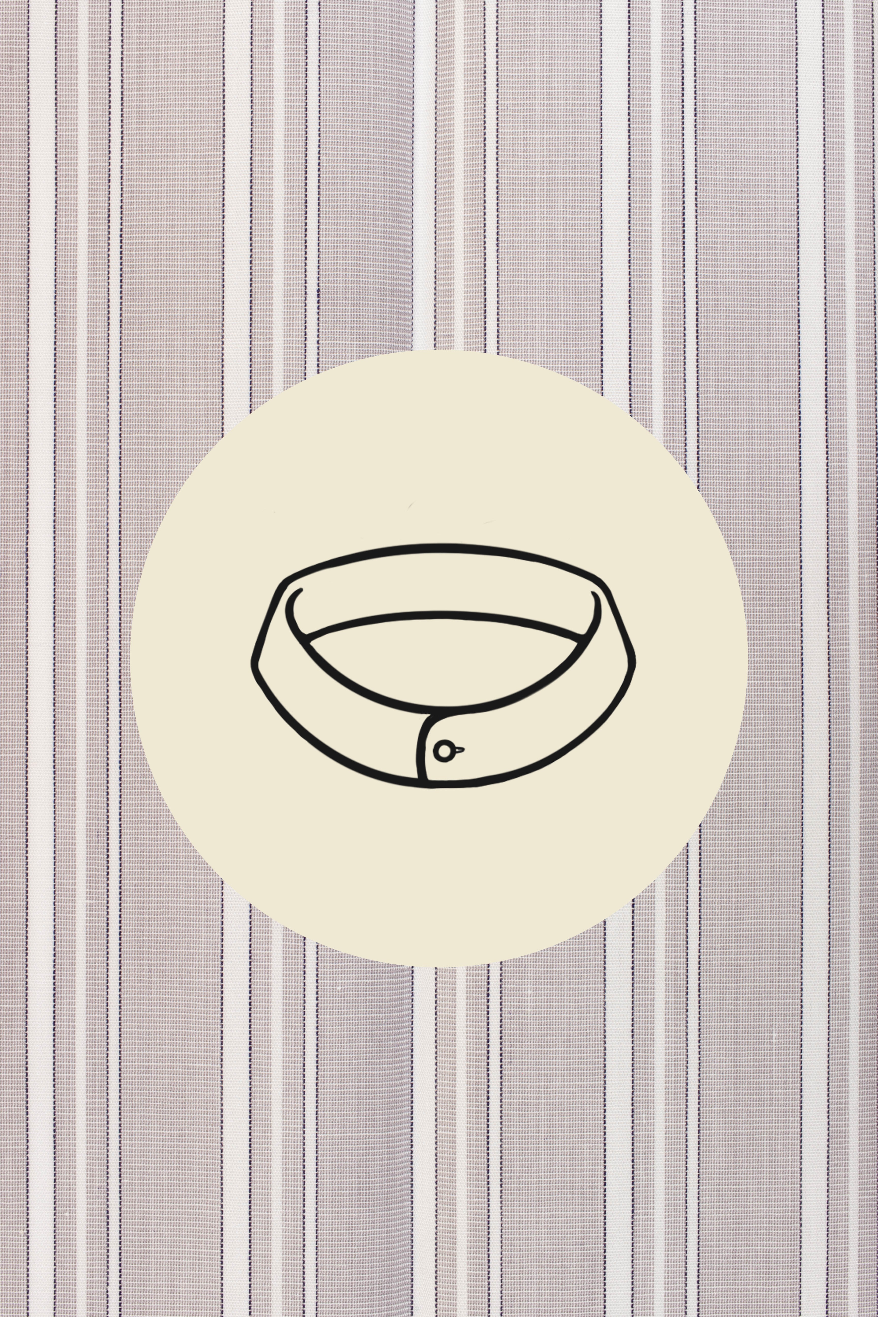 Sparely white stripes on grey (0061) with Grado collar – A. MARCHESAN