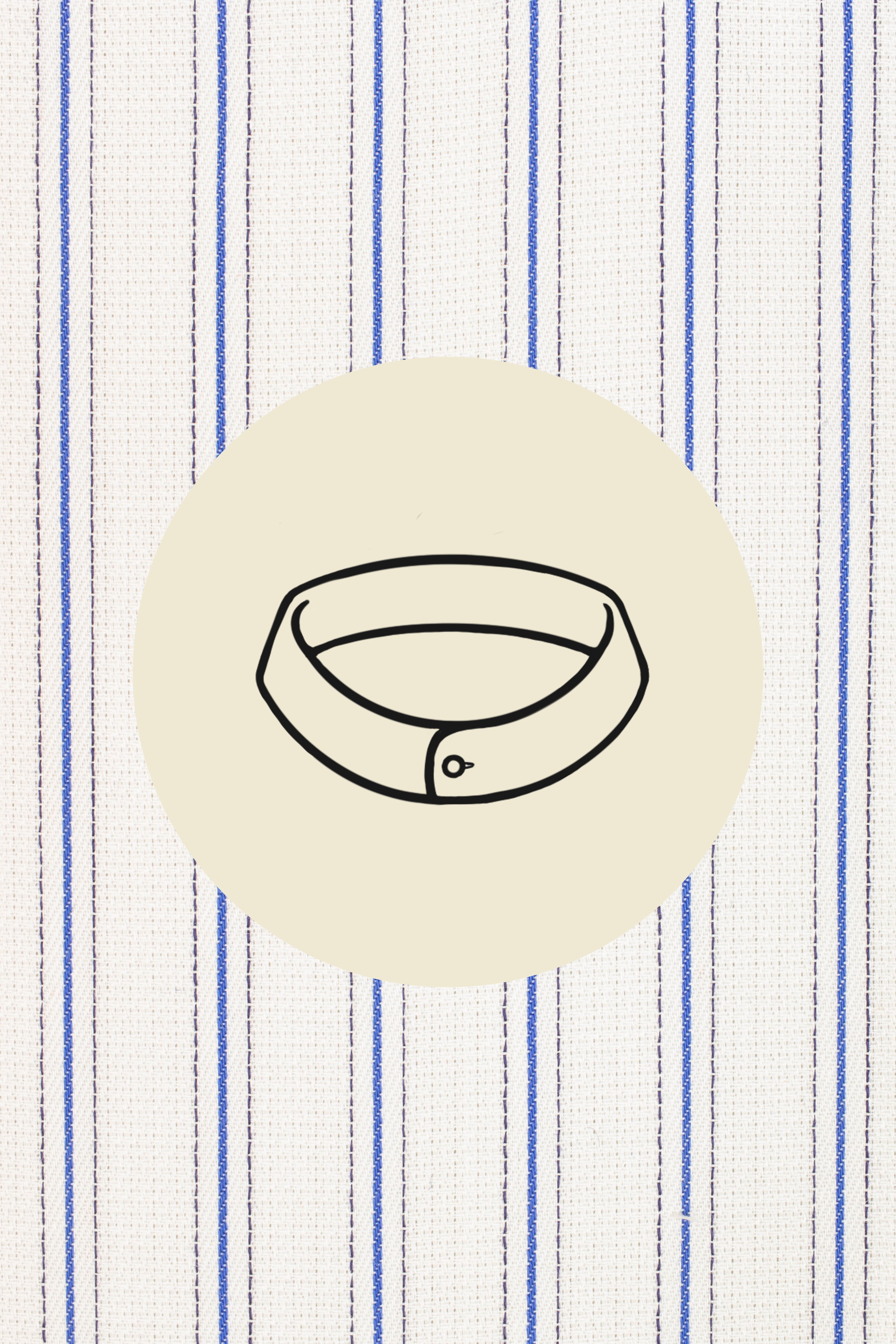 Sparely blue stripes on white (0062) with Grado collar – A. MARCHESAN
