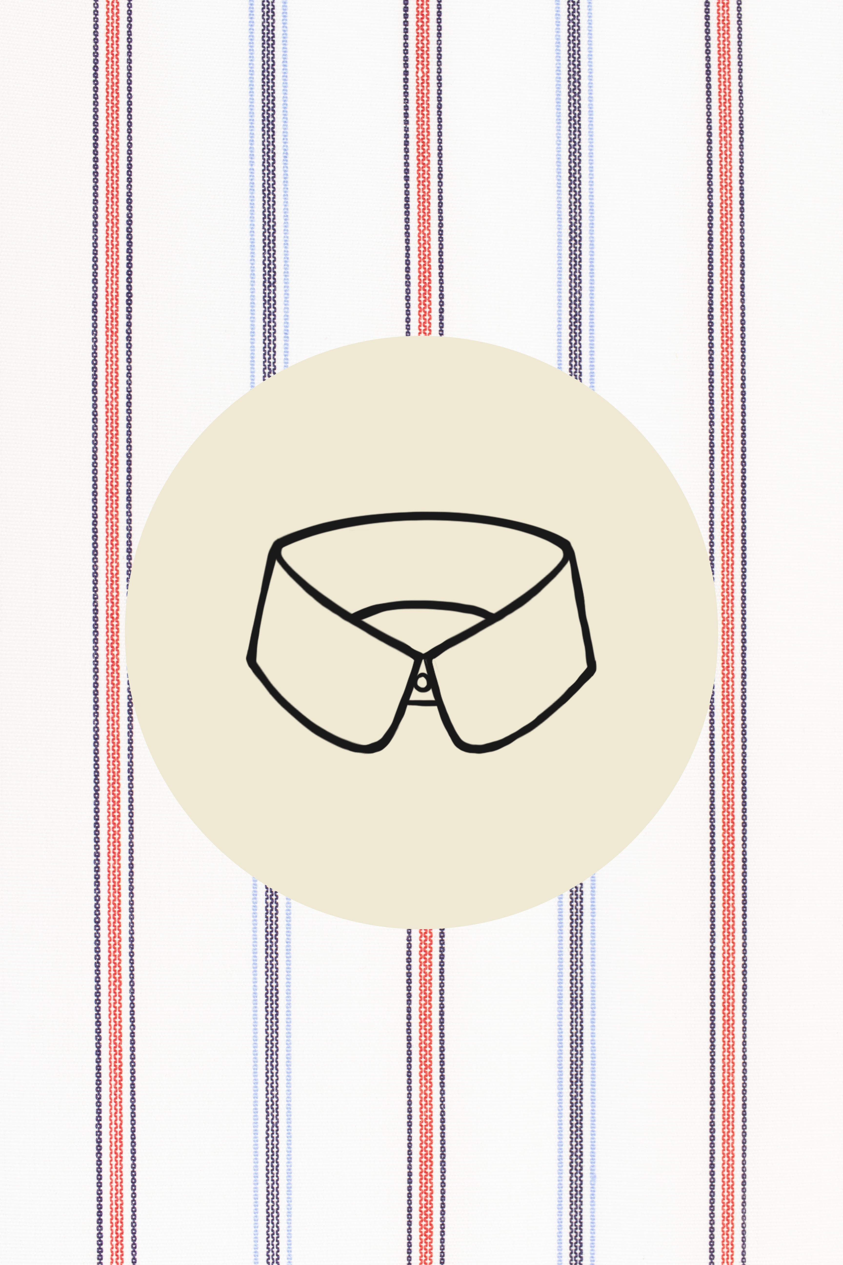 Sparely red and black stripes on white (0098) with Lignano collar – A ...