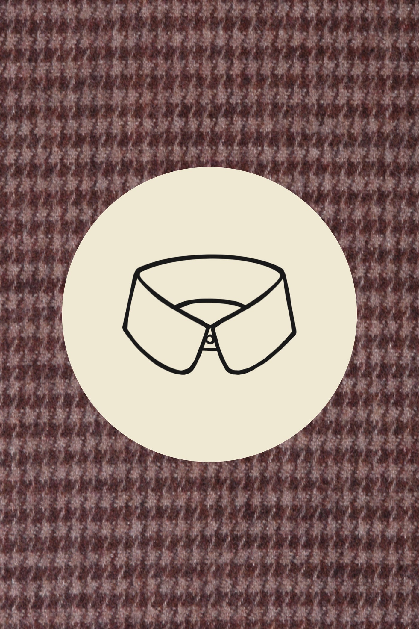 Brown houndstooth brushed (0113) with Lignano collar