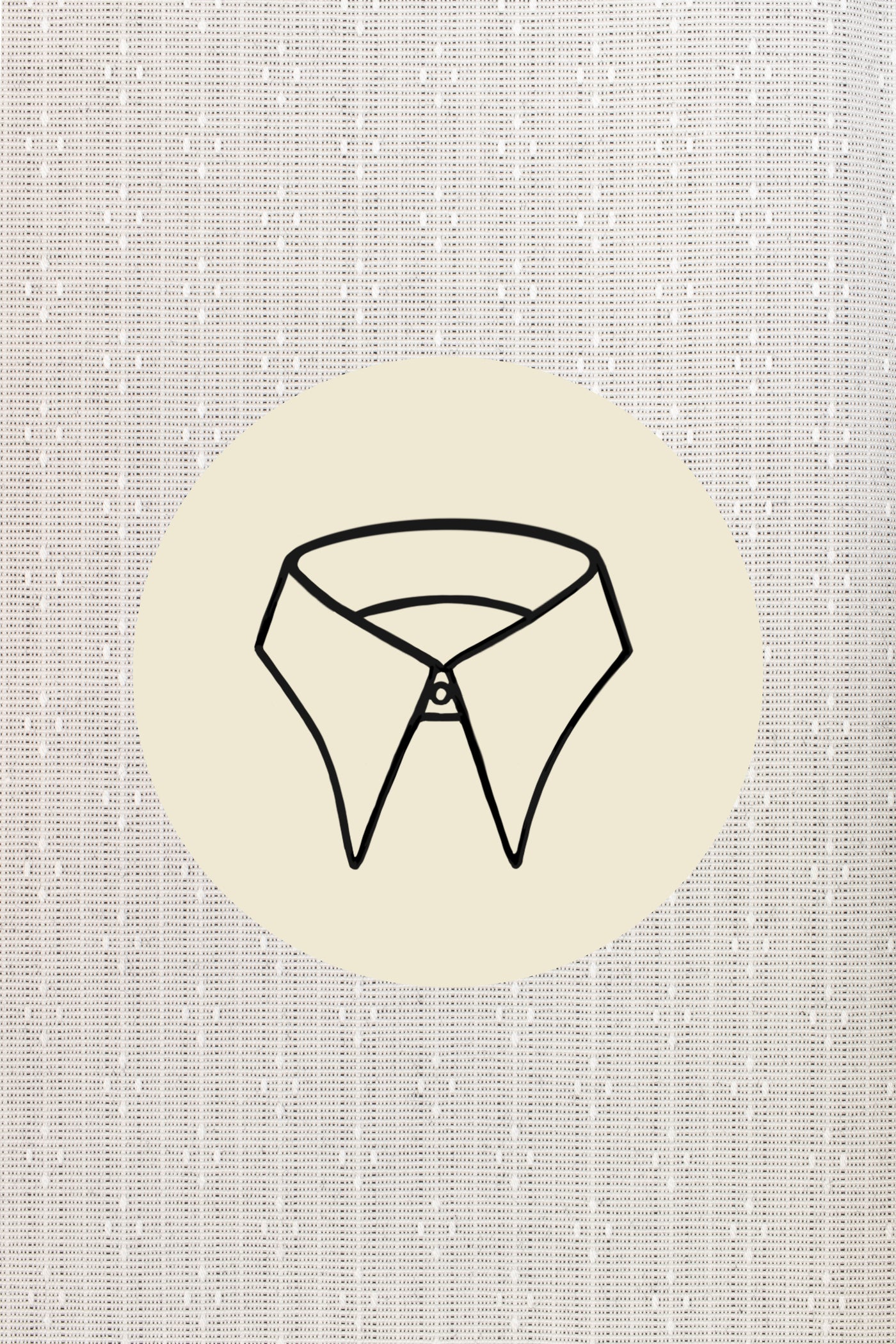 White subtle pattern on grey (0050) with Monfalcone regular collar