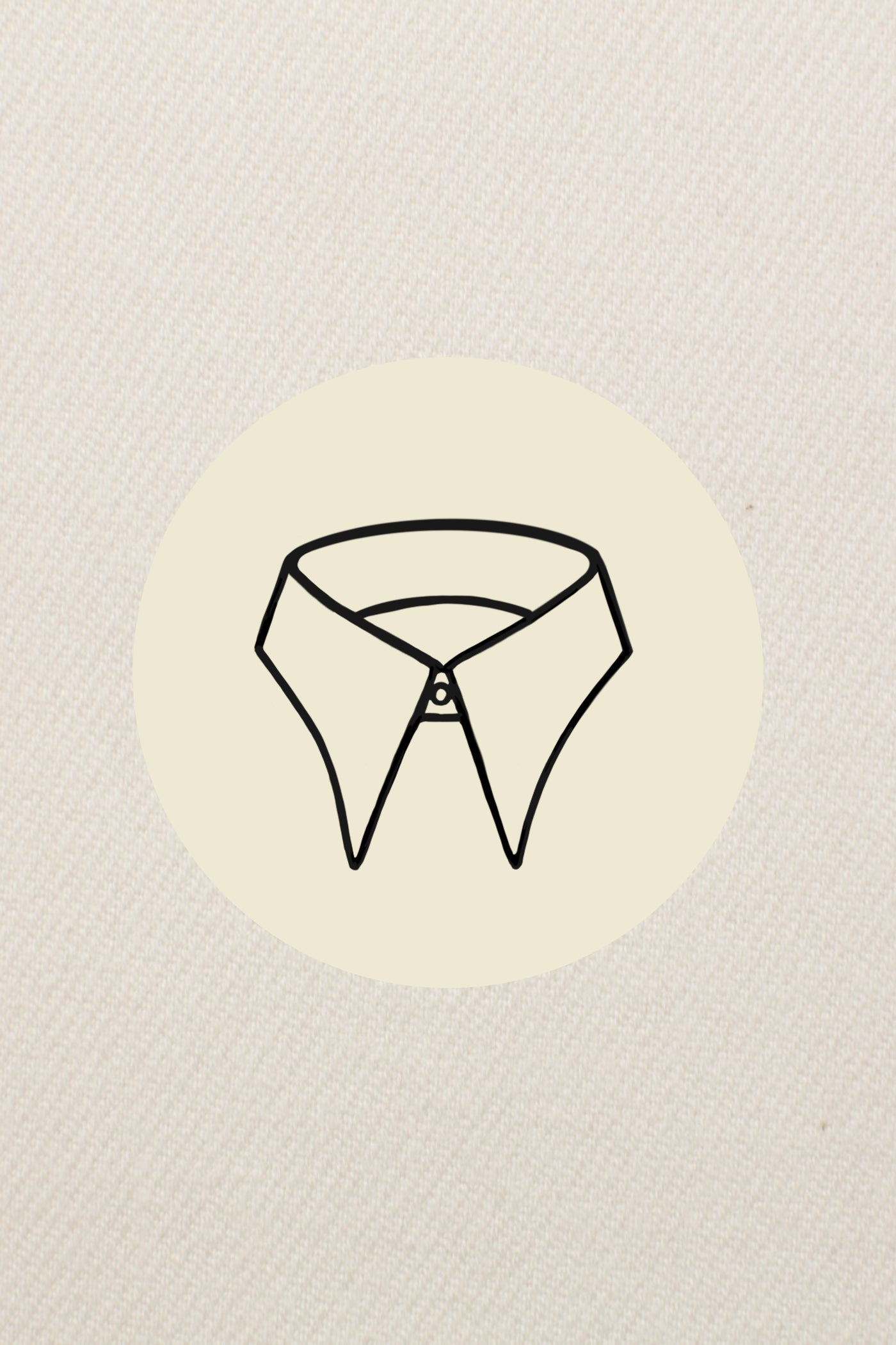 Eggshell brushed (0104) with Monfalcone regular collar