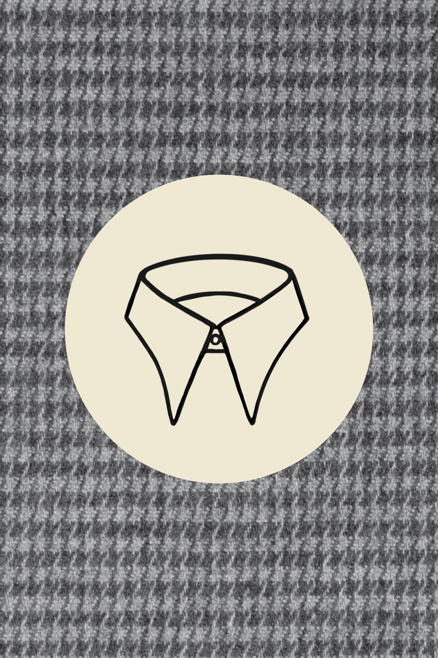 Grey houndstooth brushed (0111) with Monfalcone regular collar