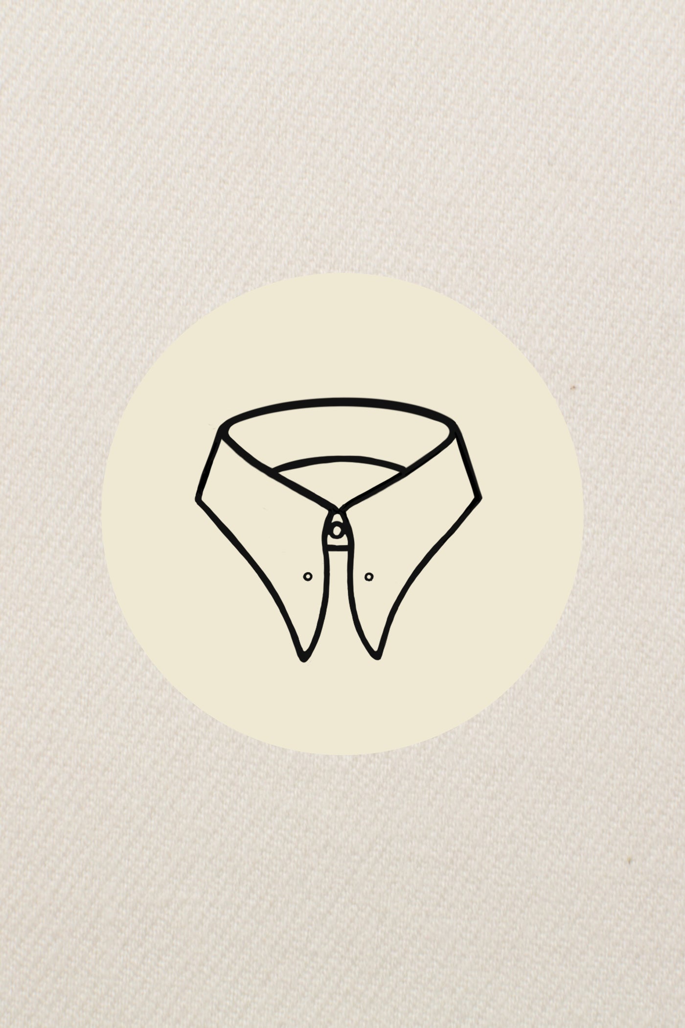 Eggshell brushed (0104) with Monfalcone pin collar
