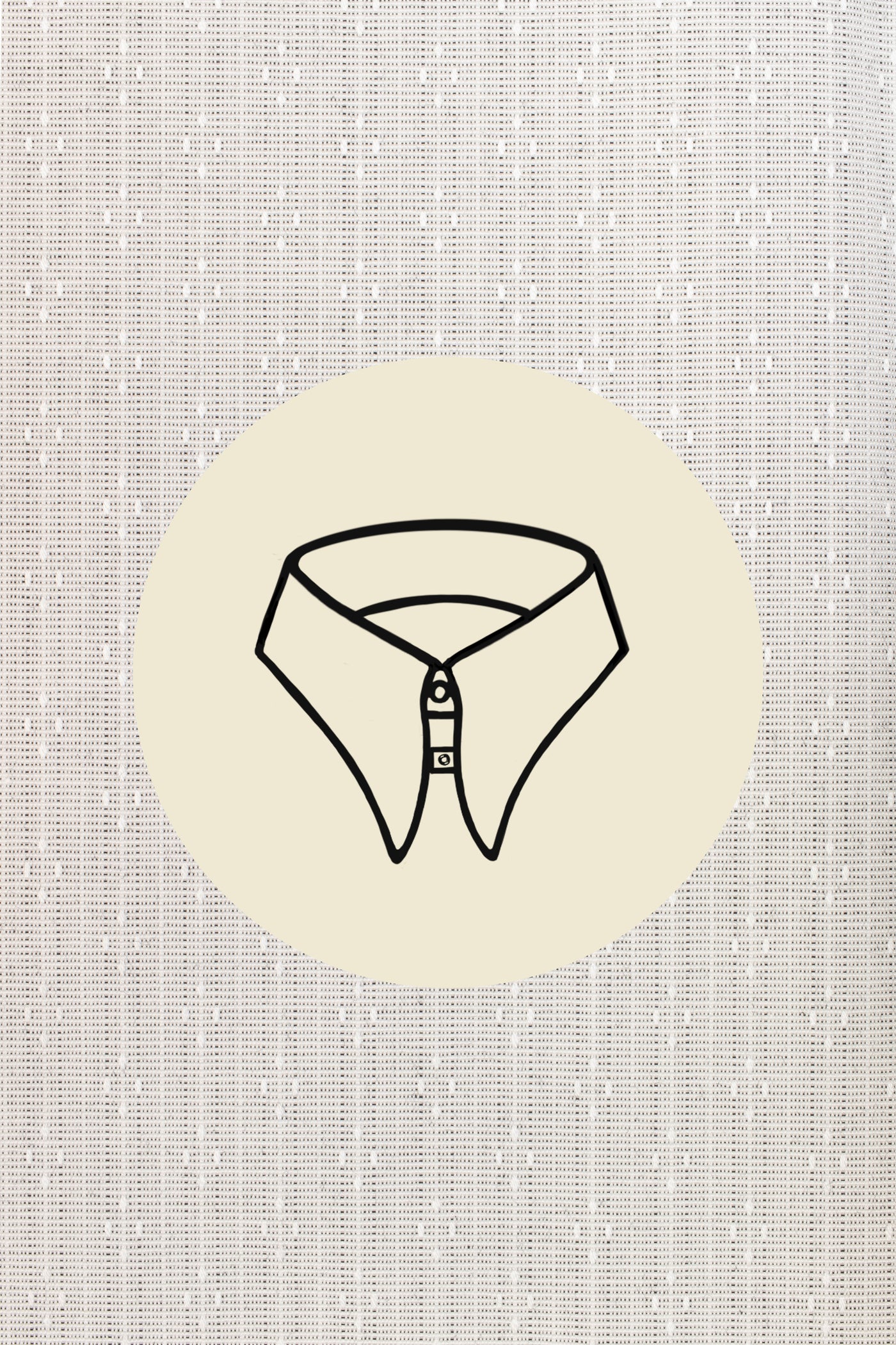 White subtle pattern on grey (0050) with Monfalcone tab collar