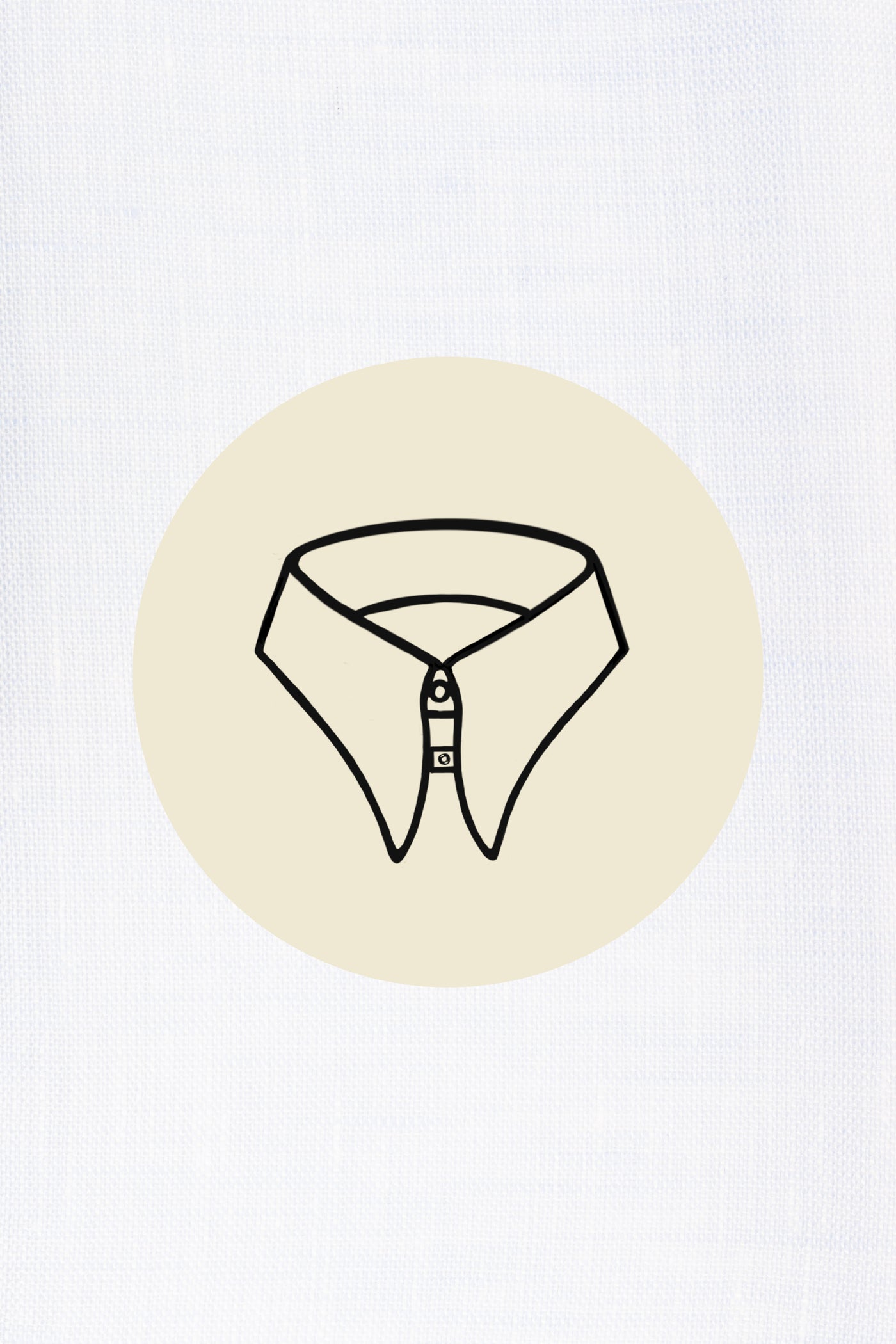 White linen (0072) with Monfalcone tab collar